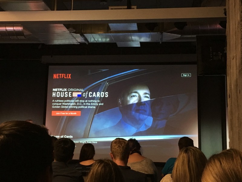 Image from the presentation: The House of Cards page as seen by a signed-out user.