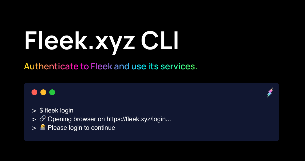 Fleek’s Command-line Interface